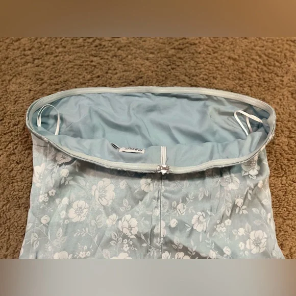 Princess Polly Ramie Strapless Mini Dress Blue Floral US Size 4 - Picture 5 of 8